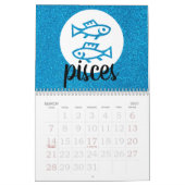 Calendrier Astrologie simple Zodiac Parties scintillant Table (Mar 2027)