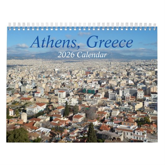 Calendrier Athènes Grèce 2026 (Protection)
