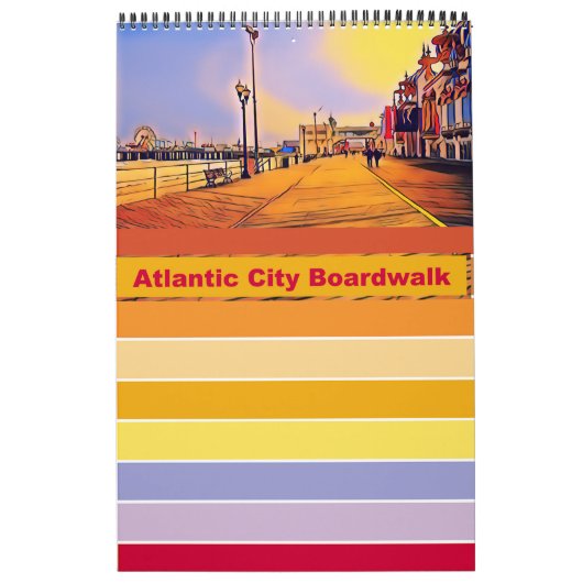 Calendrier Atlantic City Beach Boardwalk (Protection)