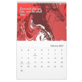 Calendrier Au-delà de la toile Art Abstrait original (Feb 2027)