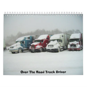 Calendrier Au-dessus du chauffeur de camion de route