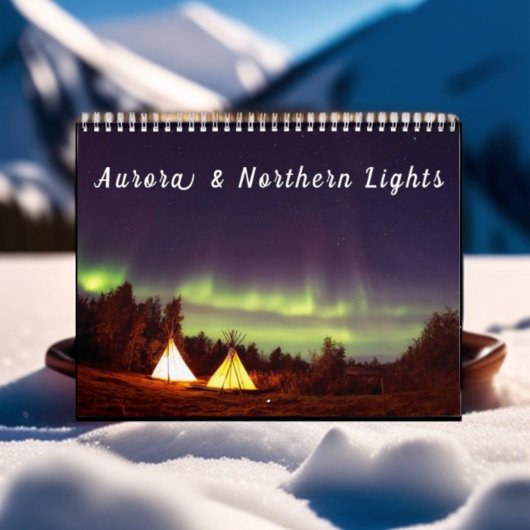 Calendrier Aurora aurores boréales Ciel polaire scandinave
