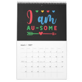 Calendrier Autisme Mots sages (Mar 2027)