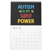 Calendrier Autisme Mots sages (Feb 2027)