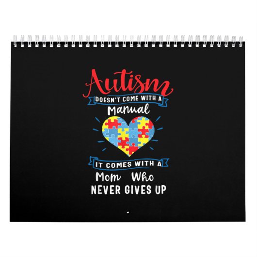 Calendrier Autiste| L'autisme n'est pas accompagné d'un manue (Protection)