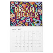 CALENDRIER AUTO-BUT QUOTE CLASSIQUE BOHO THÈME ANNUEL (Jan 2027)