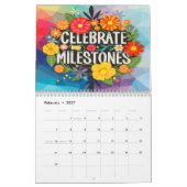 CALENDRIER AUTO-BUT QUOTE CLASSIQUE BOHO THÈME ANNUEL (Feb 2027)