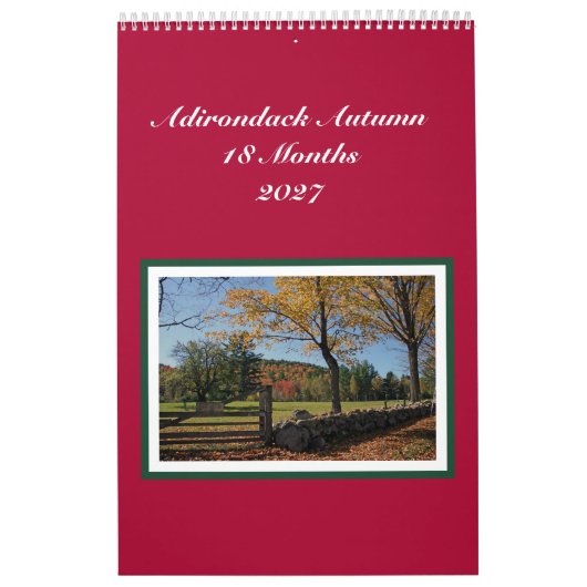 Calendrier Automne Adirondack 18 Mois (Protection)