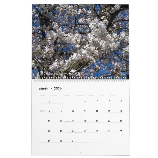 Calendrier Autour du Puget Sound (Mar 2026)