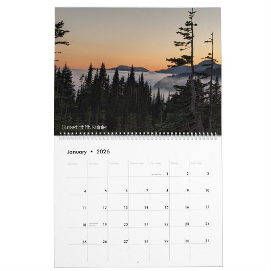 Calendrier Autour du Puget Sound (Jan 2026)