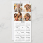 Calendrier avec 4 photo Collage - Blanc - Carte (Devant)
