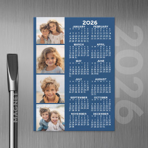Calendrier avec 4 photo Collage carte magnétique -