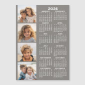 Calendrier avec 4 photo Collage carte magnétique - (Devant)