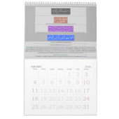 Calendrier avec 99 noms d'Allah (swt) - Dieu (Jan 2026)