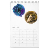 calendrier avec les signes astrologiques  (Mar 2027)