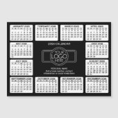 Calendrier avec logo Contact Info noir - Magnet (Devant)