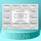 Calendrier avec logo Contact Information Magnet