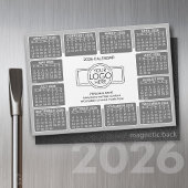 Calendrier avec logo Coordonnées Gray Magnet
