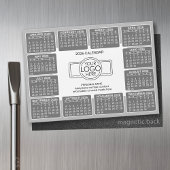 Calendrier avec logo Coordonnées Gray Magnet