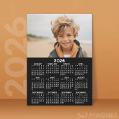 Calendrier avec photo - Carte magnétique de l'anné