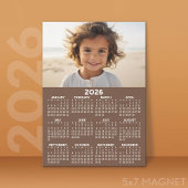 Calendrier avec photo - Carte magnétique de l'anné