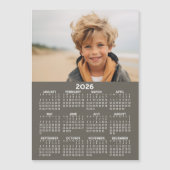 Calendrier avec photo - Carte magnétique de l'anné (Devant)
