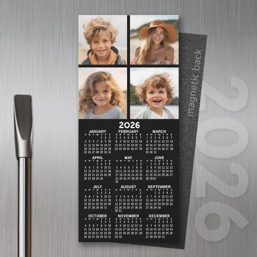 Calendrier avec photo Collage Magnet de réfrigérat