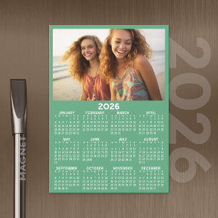 Calendrier avec photo Pleine année Afficher Magnet