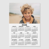 Calendrier avec photo - Vue année Carte magnétique (Devant)