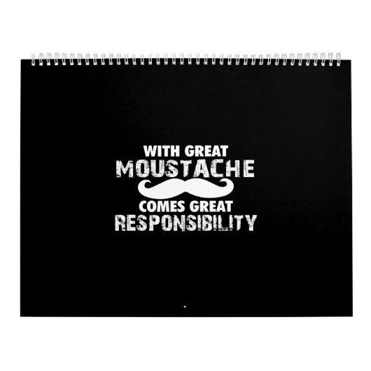 Calendrier avec une grande moustache la grande responsabilité (Protection)