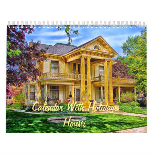 Calendrier avec vacances - Maisons