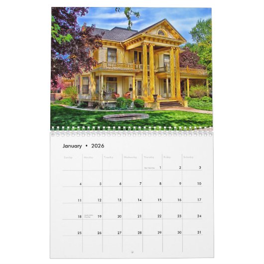 Calendrier avec vacances - Maisons (Jan 2026)