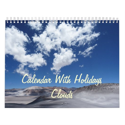 Calendrier Avec Vacances - Nuages (Protection)