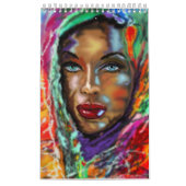 Calendrier avec visage de femme peint - Sentiments (Protection)