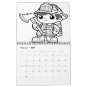 Calendrier Aventures de pompier Coloriage 2025/2026 (Feb 2027)