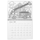 Calendrier Aventures de pompier Coloriage 2025/2026 (Jan 2027)