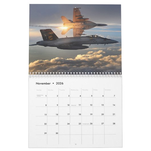 Calendrier Avion militaire (Nov 2026)