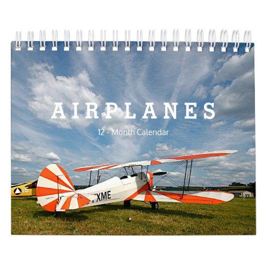 Calendrier Avions anciens Biplanes 12 Mois Petits  (Protection)