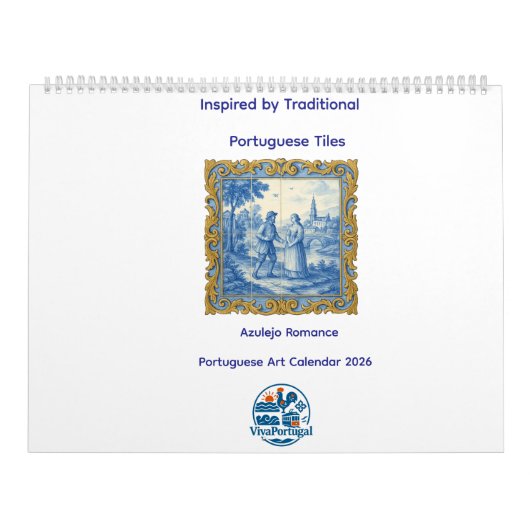 Calendrier Azulejo Romance Portuguese Art Calendar 2026 (Protection)