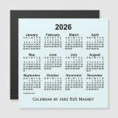 Calendrier Azure 2026 par Janz 5x5 Magnet (Devant / Derrière)