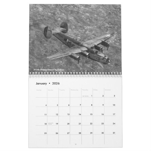 Calendrier B-24 Liberator (Jan 2026)