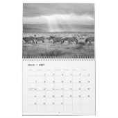 Calendrier B/W animal zèbre (Mar 2027)
