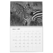 Calendrier B/W animal zèbre (Mar 2027)