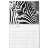 Calendrier B/W animal zèbre (Feb 2027)