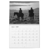 Calendrier B/W des cowboys (Mar 2027)