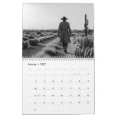 Calendrier B/W des cowboys (Jan 2027)