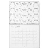 Calendrier Back-to-School Minimal Line Pattern | Summer (Feb 2026)