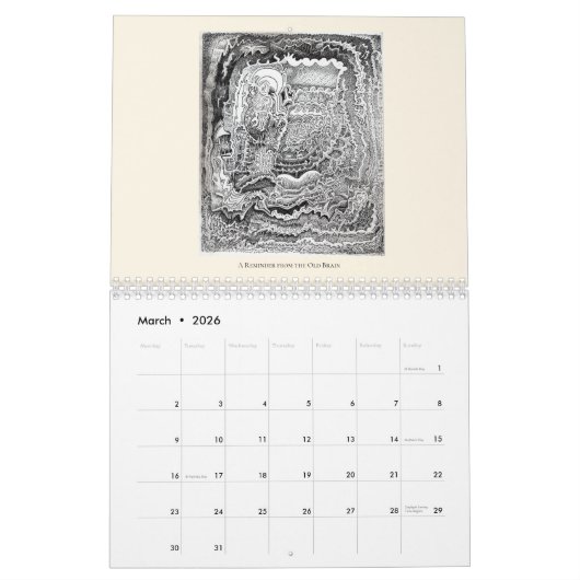 Calendrier Backbrain Calendar IV 2026 Double-page (Mar 2026)
