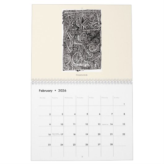 Calendrier Backbrain Calendar IV 2026 Double-page (Feb 2026)