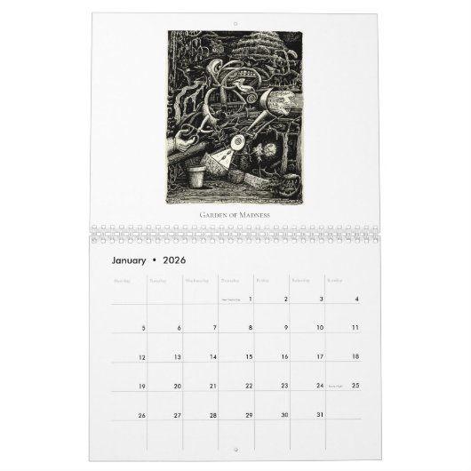 Calendrier Backbrain Calendar V, 2026, Double Page, Medium (Jan 2026)